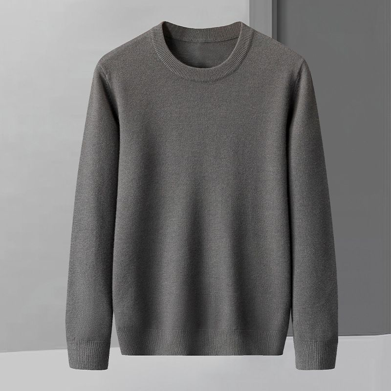 Herren-Pullover aus hochwertiger Wollmischung – Amerikanischer Stil, lockere Passform, weich und warm, Rundhals-/Rollkragenpullover, einfarbige Freizeitstrickware für Herbst und Winter_voghion.com