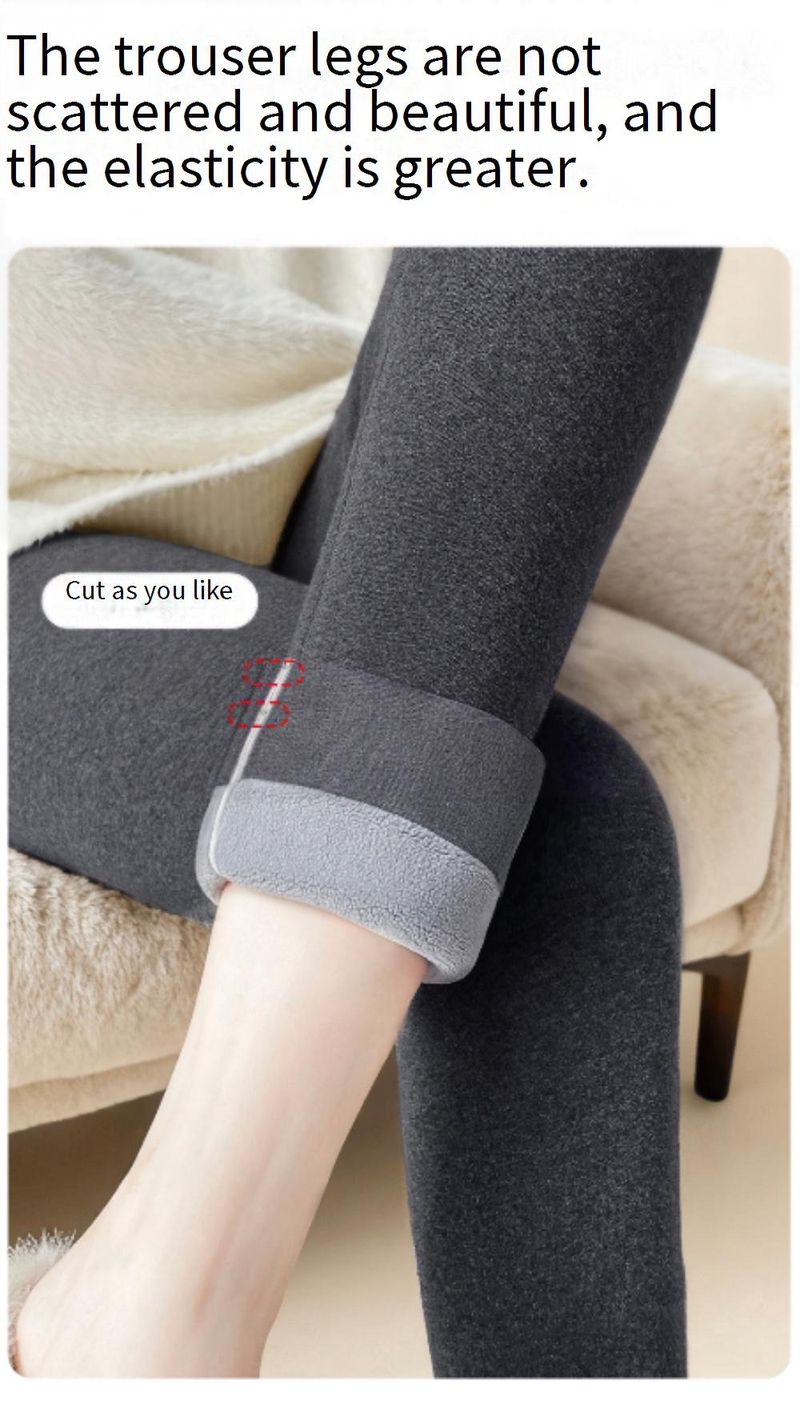 Leggings termici invernali caldi con fodera in pile di alta qualità e pantaloni elasticizzati a vita alta in pile di cammello da 600 g (opzioni da 280 g a 600 g)_voghion.com