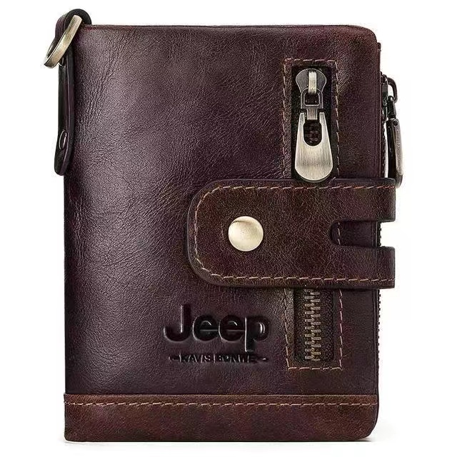 Rfid Genuine Leather Solid Men Wallet Travel RFID Blockin Cradit Card Holder With Coin Pocket Brand Business Clutch_voghion.com