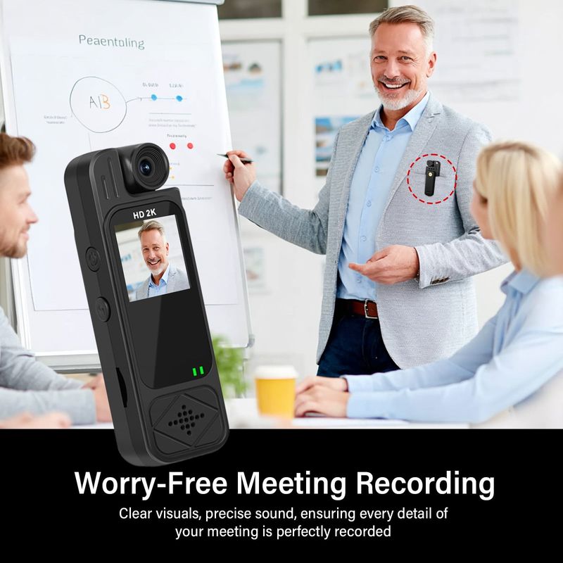 Action Camera, Body Camera, HD Lens 120 Degree Wide Angle Lens (180 Degree Rotatable), Support Video&Photo Editing External Microphone Vlog Camera_voghion.com