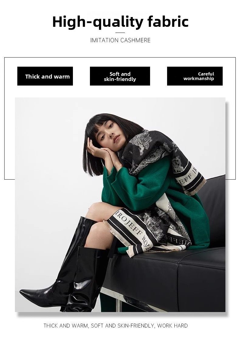 Schal Schal für Damen Herbst Winter 2025 Neu Verdickter Warmer Luxus High-End Vielseitiger Nackenwärmer_voghion.com