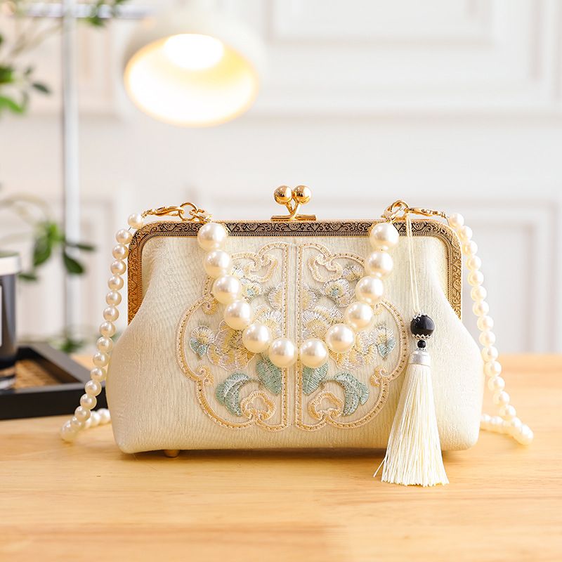 Borsa a mano in stile cinese ricamata Womeg da donna, tracolla singola, cheongsam, regalo da passerella_voghion.com