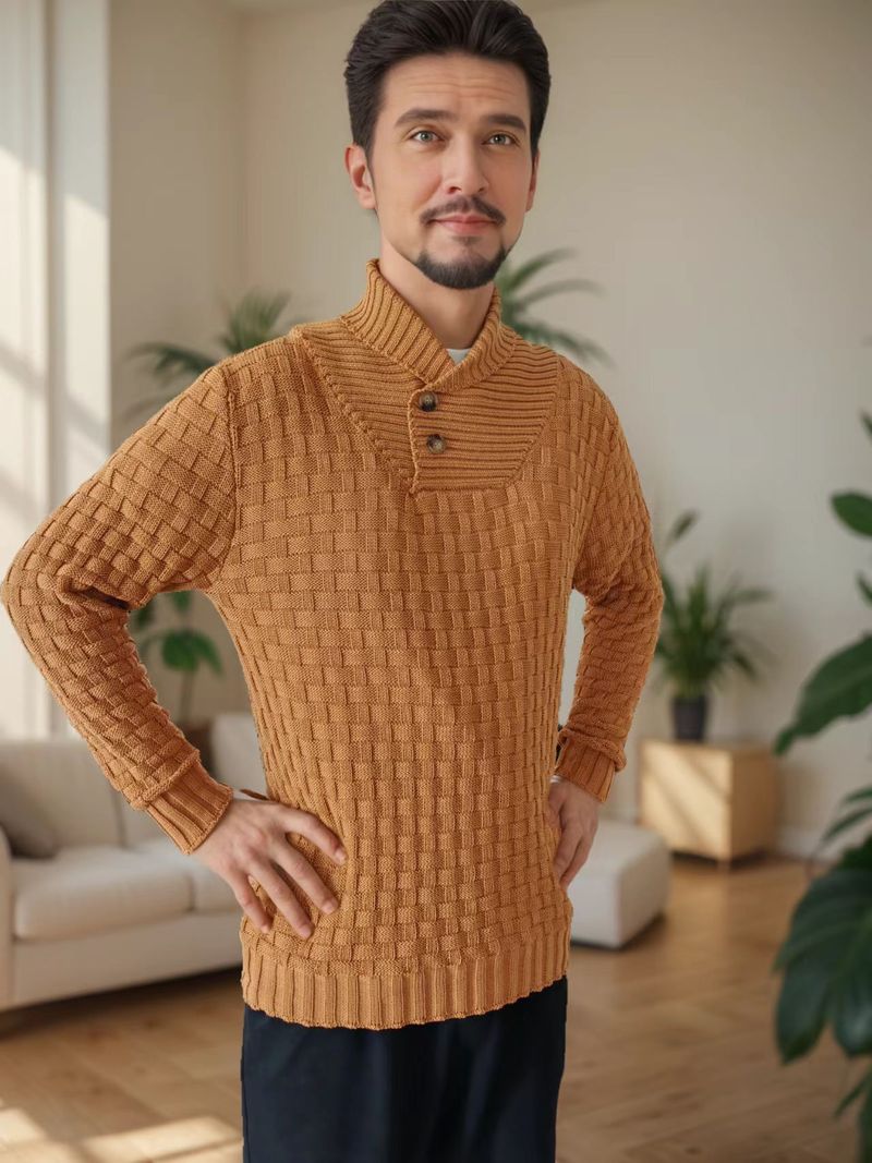 Pull tricoté à la mode 2024, pull slim à col rond, vêtements pour hommes_voghion.com