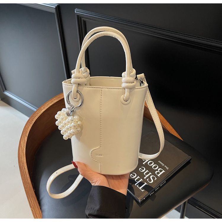 Women's Bucket Bag Stylish Silver Spice Single Shoulder Crossbody Bag With Retro Texture Carrying Bucket Bag_voghion.com