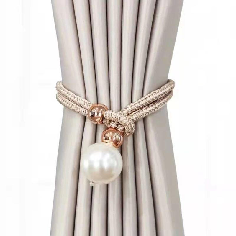 Creative Night Pearl Tiebacks Simple No-Installation Accessories Curtain Ties_voghion.com