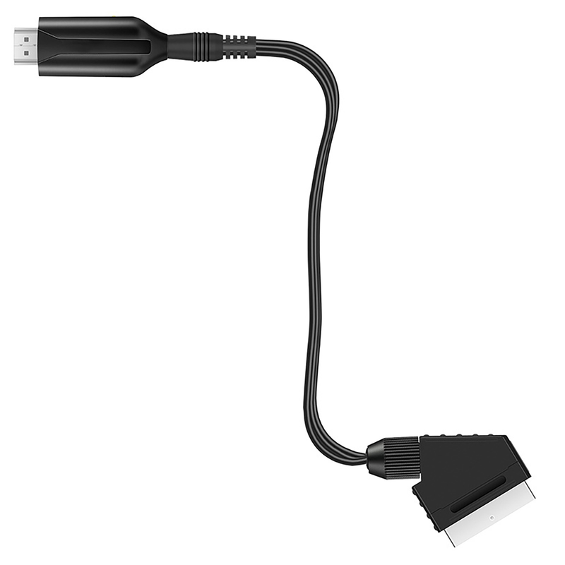 Xinweiqing Video Audio Adapter Mini High Resolution HDMI-compatible to Scart AV Signal Converter with USB Cable for DVD Player_voghion.com