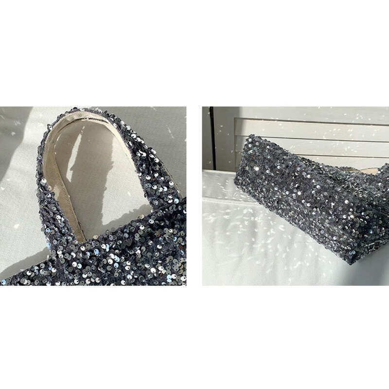 sequins Ladies Handbag, 2025 Fall And Winter New Korean Version Of The Fashion Large Capacity Shopping Bag, Ladies Handbag_voghion.com
