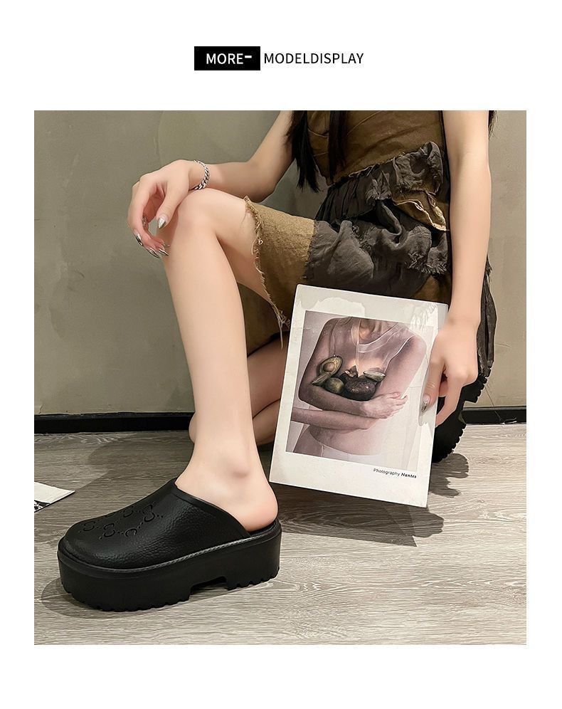 Baotou-Hausschuhe aus EVA für Damen im Sommer, modische und süße Biskuit-Absätze, rutschfeste Hausschuhe für den Heimgebrauch, faule, dicke Sohlen_voghion.com