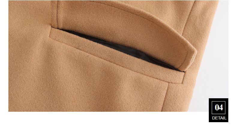 Men's Clothing Slim Mid Length Woolen Coat Single Breasted Trench Coat Slim Fit_voghion.com
