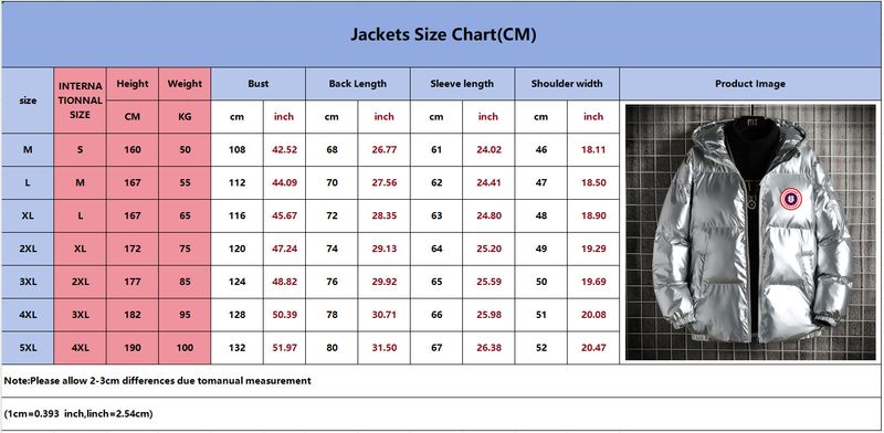 Men's Clothing Men's Clothing, Glossy Fabric, Down Filled Cotton Coat, Trendy Brand, Cropped Style, Heavy And Fluffy US Jacket_voghion.com