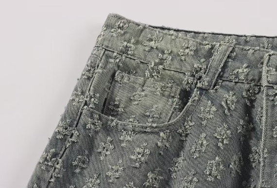Herretøj Nyt amerikansk denim jakkesæt til mænds alsidige forårs- og efterårsjakke jacquard afslappet trend reversskjorte med brede ben_voghion.com