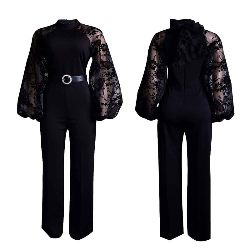 Mesh Jumpsuit Women White Overalls Party Lace Rompers New In Bodysuit One Piece Long Sleeve Summer Long Pants Y2k Spring Work_voghion.com