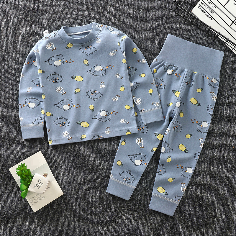 Mother & Kids Trousers Suit Pure Cotton Baby Clothes Long Sleeved Underwear High Waist Clothing_voghion.com
