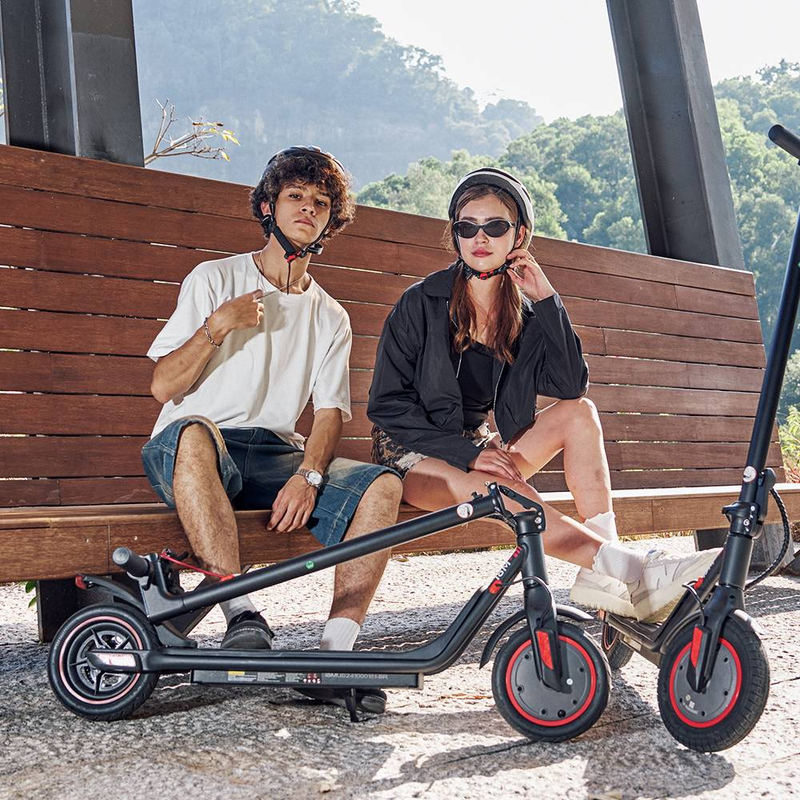 iScooter I9M elektrische scooter voor volwassenen, 500W 10'' elektrische scooter voor woon-werkverkeer met cruisecontrol, dubbele remsystemen_voghion.com