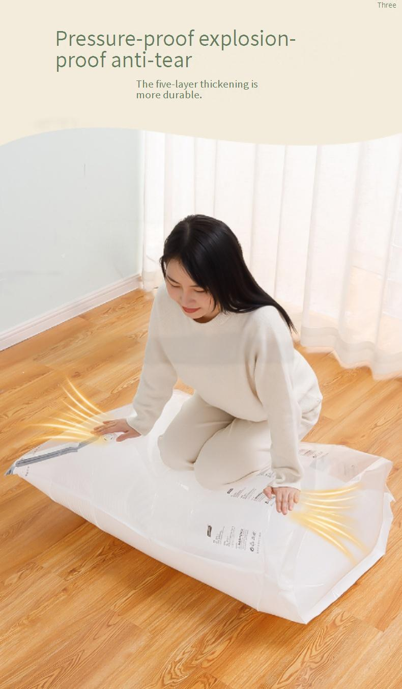 Sacchetti sottovuoto per vestiti e coperte - Sacchetti a compressione ad alta capacità (chiusura extra spessa e resistente - Organizer salvaspazio)_voghion.com