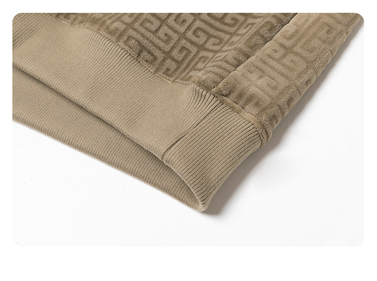 Herrenbekleidung, warmer Rundhalsausschnitt, Herren-Sweatshirt mit Fleecefutter und Rundhalsausschnitt – warmer, lässiger Winterpullover mit weich gebürsteter Innenseite (Schwarz, Grau, Khaki)_voghion.com