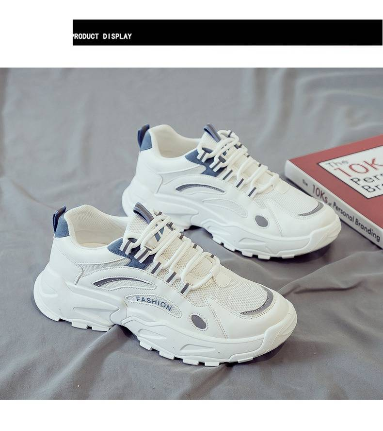 Men's Shoes Breathable Mesh Running Shoes With Thick Sole, Lightweight Comfortable Sneakers For Jogging, Walking, Gym Workouts_voghion.com