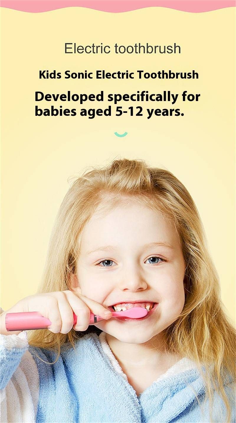 Kids Electric Toothbrush With 5+ Modes, IPX7 Waterproof, Soft Bristles & USB Rechargeable - Fun Cartoon Designs_voghion.com