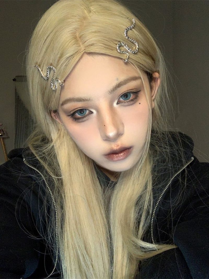 Silver Snake-Shaped Hair Clip For Women, Side Dark Style, Versatile, Unique, Cool Bangs Clip, Trendy Ins Style_voghion.com