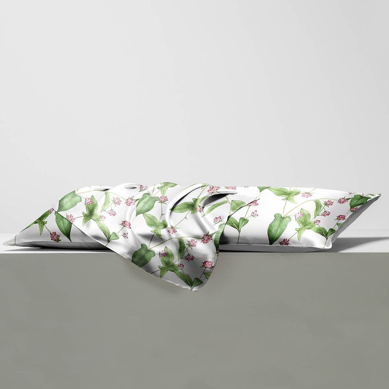 Premium 1.37m Silk-Satin Long Pillow - Dual Support For Couples & Families (Breathable Printed Design Hypoallergenic Luxury Bedding Accessory)_voghion.com