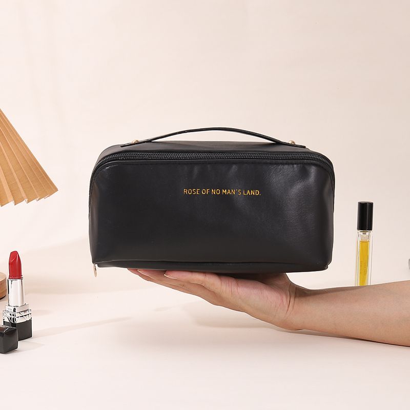 Make-up Tool Kits Pu Modesch a praktesch Kosmetiktasch Reesopbewahrungstasch Grouss Kapazitéit Wäschtasch Hand verbessert d'Erscheinung Këssen Kosmetiktasch_voghion.com