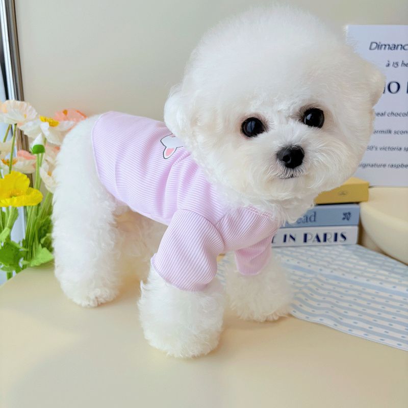 Spring Ins Thin Cute Animal Print Pet Teddy Bichon Dog Clothes Small Summer T-shirt Base Shirt_voghion.com