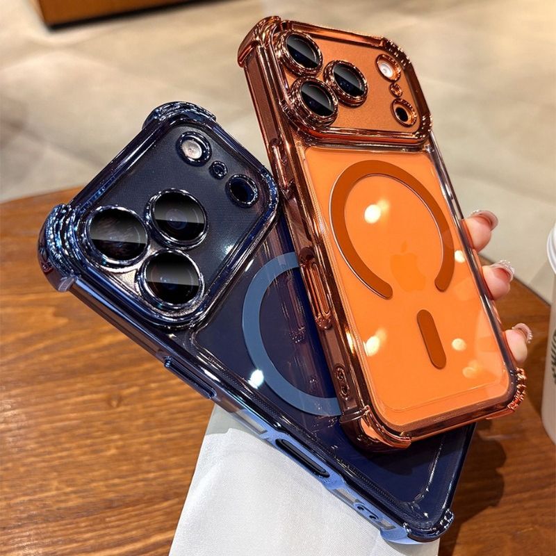 Plating Airbag Case 17 Air Clear Zachte Siliconen Hoes Voor Iphone 13 12 11 14 15 16 Pro Max Plus_voghion.com