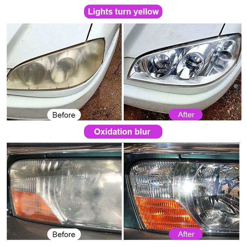 Auto-Restaurierung Polier-Kits Scheinwerfer Kratzer Entferner Reparatur Reinigungspaste Entfernen Oxidation Scheinwerfer Politur Flüssigkeit_voghion.com