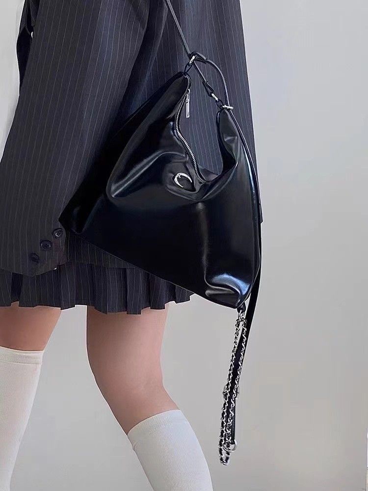 commuter Soft Leather Multifunctional Backpack, College Style, Fashionable And Versatile, Single Chain_voghion.com