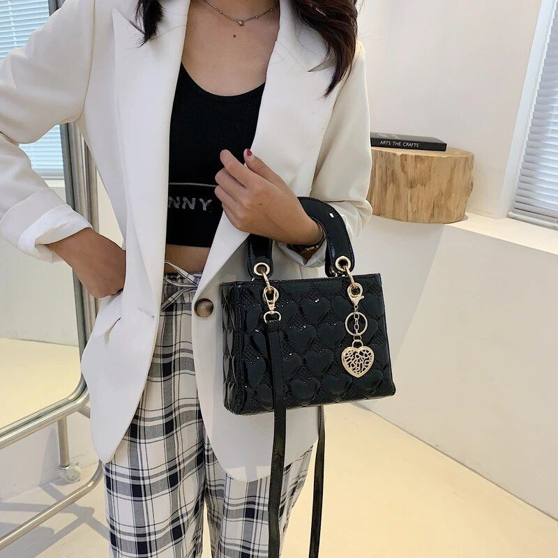 Handtasche 2021 Marke Totes Hohe Qualität Mode Klassische Stepp Quadratischen Griff Tasche Frauen Umhängetaschen_voghion.com