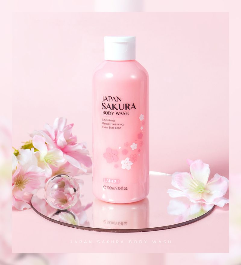 Scrub e trattamenti per il corpo Gel doccia ai fiori di ciliegio giapponese 200 ml Idratante Pelle delicata Detergente Spot_voghion.com