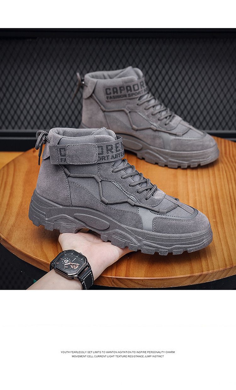 Herren-Arbeitsstiefel, Schwarz, Pflichtkampf-Armee-Sicherheitsstiefel, wasserdicht, echtes Leder, zum Schnüren, Site Tactical Security_voghion.com