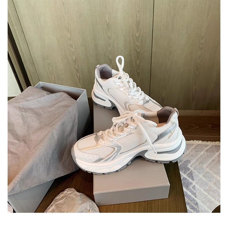 Women's Grape Mom New Style Splicing Mesh Thick Bottom Heightening Breathable Sports Style Dad Shoes For Women_voghion.com