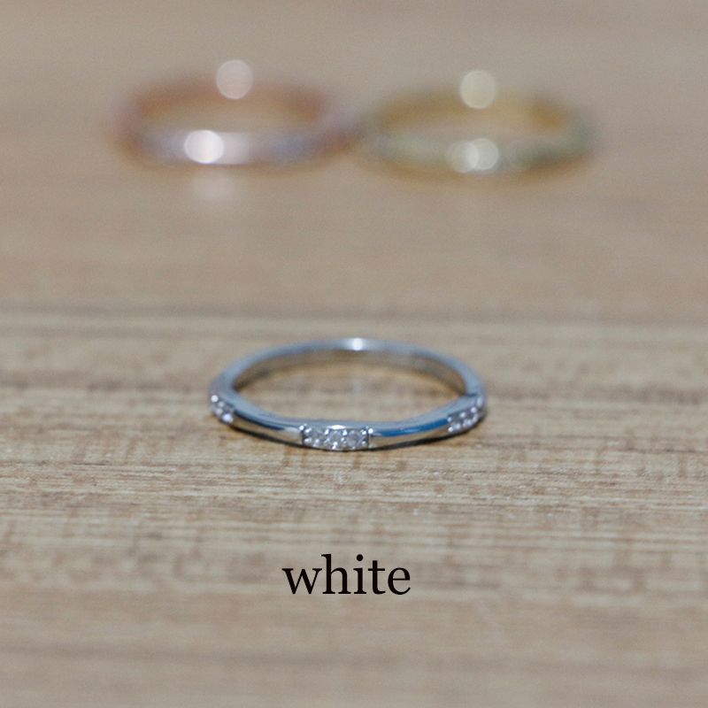 Anello di fidanzamento semplice e alla moda per le donne, nove anelli di nozze minimalisti in oro con cristalli lucidi, taglia 5 - 10_voghion.com