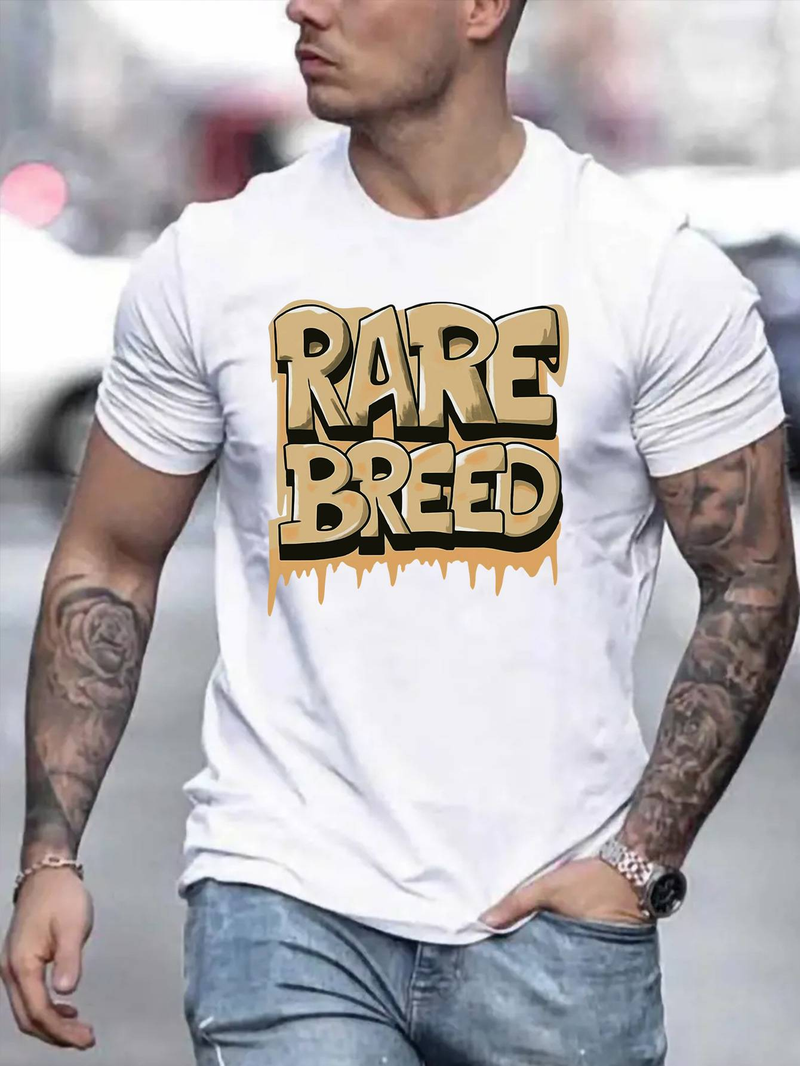 Herren-T-Shirt mit seltenem Schriftzug und Rundhalsausschnitt, kurzärmelig, im europäischen und amerikanischen Stil für den Außenhandel_voghion.com