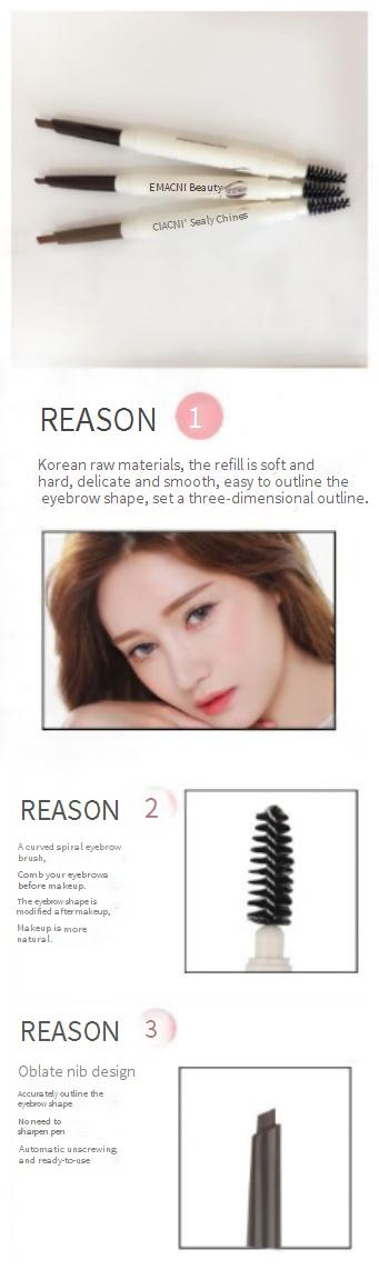 Eyebrow Enhancers Automatic Eyebrow Pencil Waterproof And Sweat Proof, Not Easy To Fade, Long Lasting Eyebrow Powder Makeup Pencil Source_voghion.com