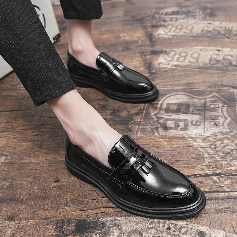 Shoes For Men Dress British Business Party Slip On Black Point Toe Fashion Casual Formal Suit Handmade Men Shoes_voghion.com