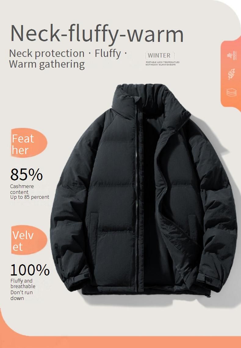 Men's Trendy Cropped Puffer Jacket – 85% White Duck Down (600+ Fill Power, Waterproof, 6 Sizes, Streetwear Style)_voghion.com