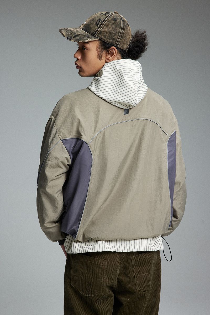 Sweat-shirt américain fonctionnel à blocs de couleurs, imperméable, pour hommes et femmes, pour l'extérieur, ample, décontracté, polyvalent, pour la montagne_voghion.com