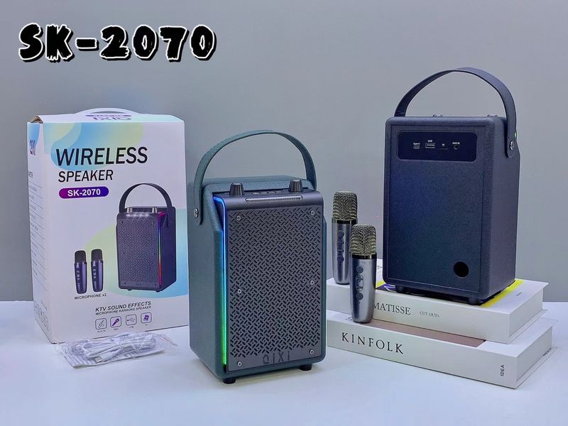 Neu SK-2070 Bluetooth tragbares außenmikrofon, Karaoke-All-in-One-Lautsprecher, drahtloser Handlautsprecher_voghion.com