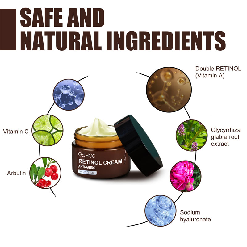Rynkefjerner Retinol Ansigtscreme Anti-aging Falmende Fine Linjer Hudpleje Hyaluronsyre Fugtgivende Glat Koreansk B_voghion.com