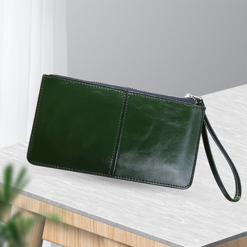 Kjiuyou Simple Women Hand-held Wallet Large Applications Fadeless Pure Color Porte-monnaie pour la vie quotidienne_voghion.com