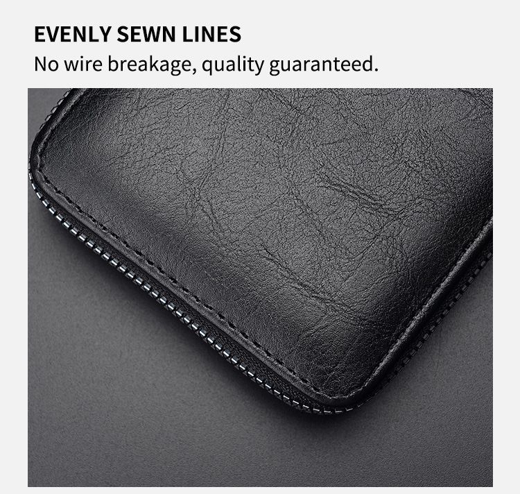 Men's Wallet Card Cases Wallet Men's Short Style Men's Retro Multi-function Anti-theft Swipe Clip Zipper Change_voghion.com