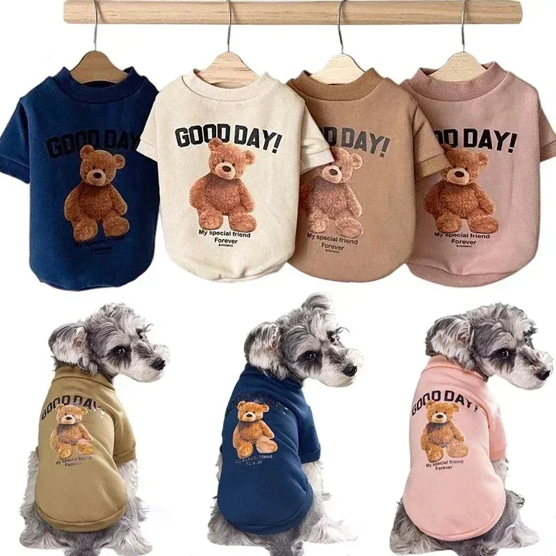 Warm Fleece Pullover For Dogs With A Bear Pattern By PawParty Store_voghion.com