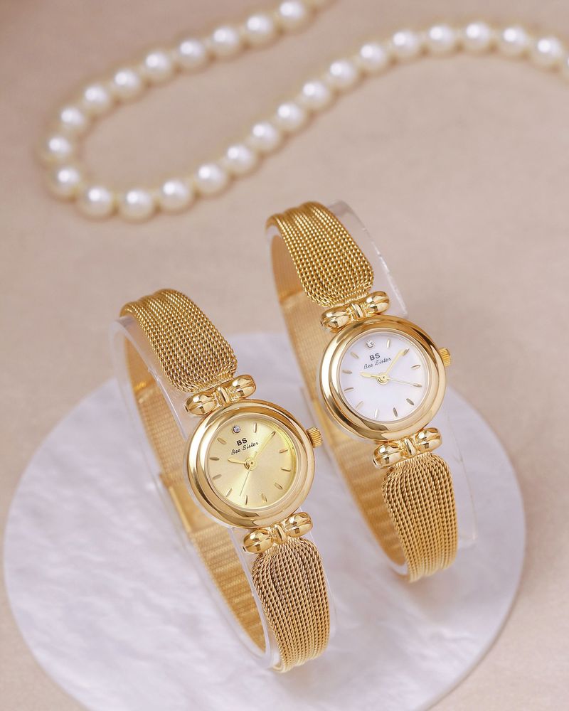 Women's Elegant Wheat Ear Design Luxury Quartz Watch With Mineral Crystal And Stainless Steel Clasp Temperament Women's Watch_voghion.com