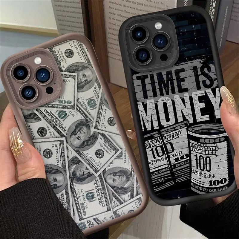 Stoßfeste, weiche Silikonhülle für iPhone 16 15 14 13 12 11 Pro Max X XS X S Max XR SE 2020 7 8 Plus Dollar-Banknote-Flüssigkeitsabdeckung_voghion.com