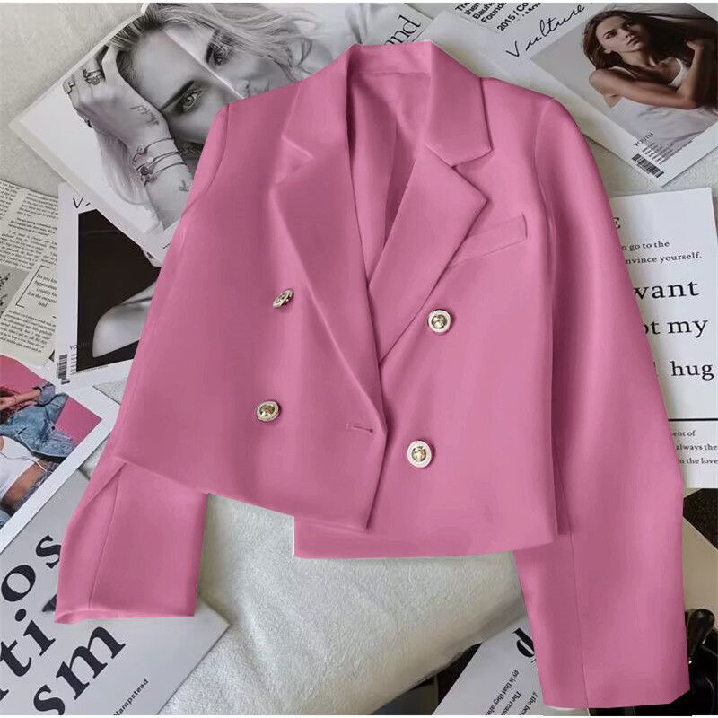 2025s Short Jade Green Jacket For Women, Autumn 2025 New Item, Stature, Casual And Versatile Small Suit_voghion.com