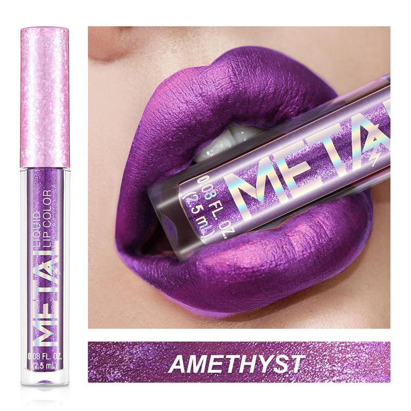 Σετ 12 τεμαχίων Glitter Shimmer Lip Lipstick Σετ 12 τεμαχίων με λαμπερά, αδιάβροχα και πολύχρωμα lip gloss_voghion.com