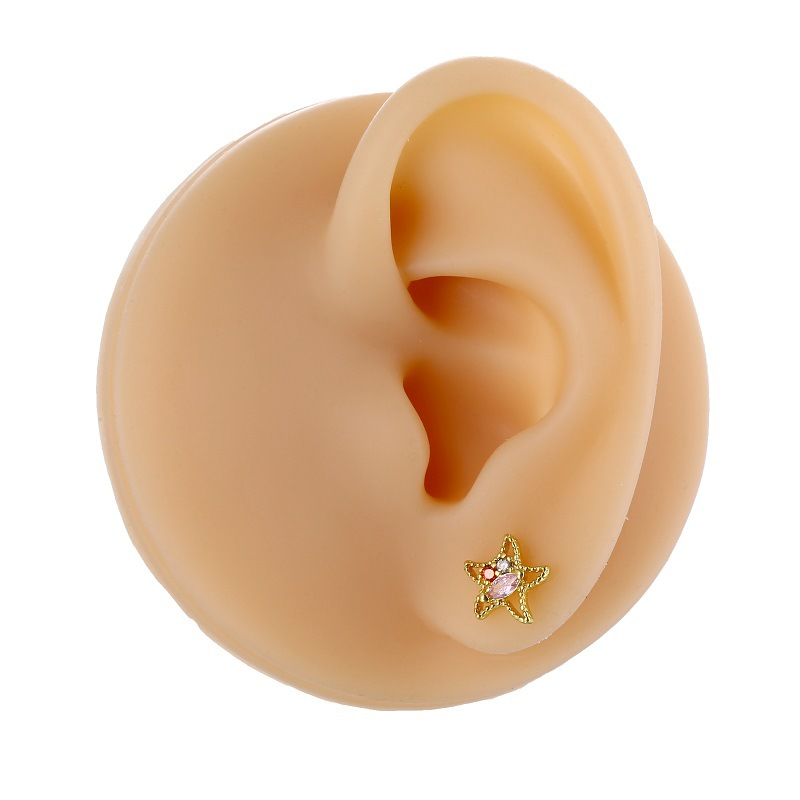 1 pz moda oro/argento colore trago piercing orecchini elica per donne ciondolo osso orecchio piercing gioielli_voghion.com