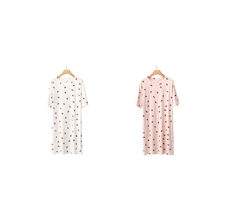 Indumenti da notte da donna Camicia da notte da donna Abito da casa fresco, comodo e ampio in modal a maniche corte_voghion.com